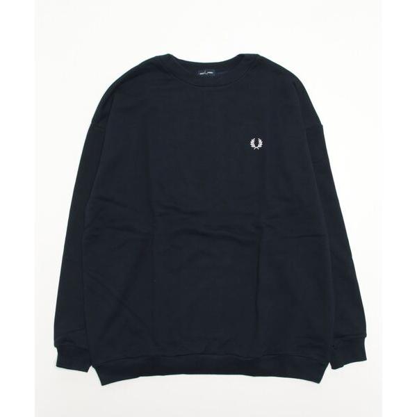 「FRED PERRY」 スウェットカットソー S ネイビー メンズ