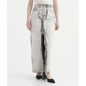 スカート レディース 「JOHN LAWRENCE SULLIVAN/ジョンローレンスサリバン」BLEACHED DENIM ZIPPED LONG｜ZOZOTOWN Yahoo!店