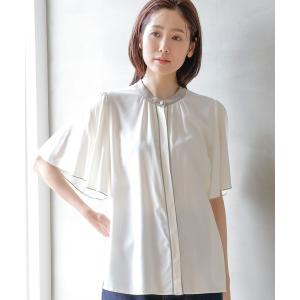 ブラウス シャツ さらさらリラックスパイピング半袖/987192 レディース