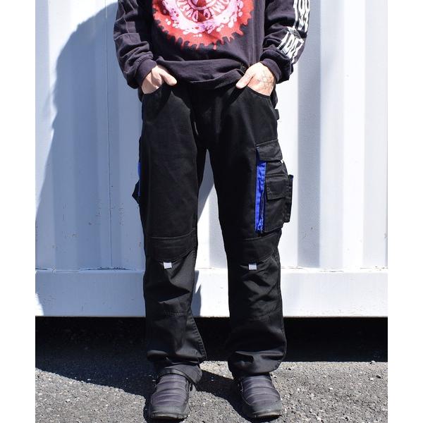 カーゴパンツ 「ヴィンテージ古着」TEX リフレクター ギミック ワークパンツ ダブルニー カーゴパ...