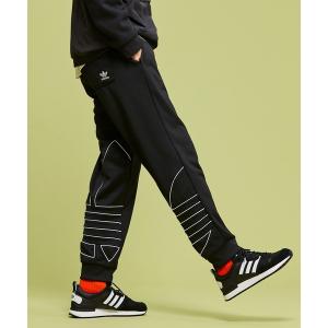 「adidas」 ジャージパンツ X-SMALL ブラック×ホワイト メンズ