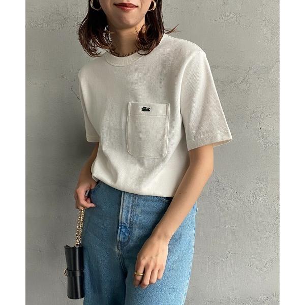 tシャツ Tシャツ レディース 「LACOSTE/ラコステ」 ワンポイントロゴ 鹿の子ポケットTシャ...