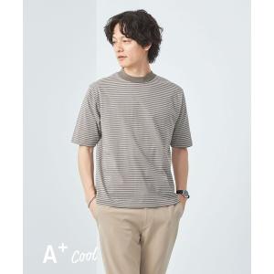 メンズ tシャツ Tシャツ A+C ボーダー ビズ クルーネック Tシャツ -接触冷感・吸水速乾-｜zozo