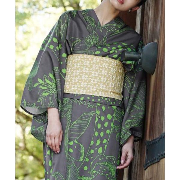 浴衣 レオフラワー柄 浴衣2点セット レディース