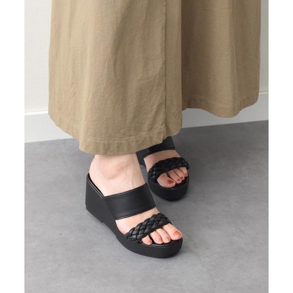 厚底 サンダル ミュール 「ITALIAN SHOEMAKERS」厚底ダブルベルトイントレチャートサ...