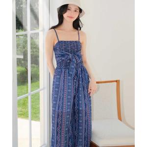 水着 カバーアップ リゾート柄 オールインワン 水着 レディース レディース