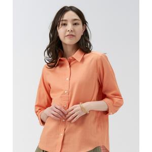 ブラウス シャツ 「Pitta Re:)」ふわっとガーゼシャツ 七分袖 綿100% レディースカジュアルシャツ レディース