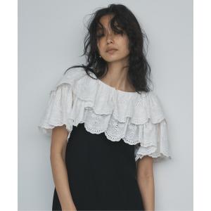 カーディガン ティアードエンブロイダリーボレロ レディース