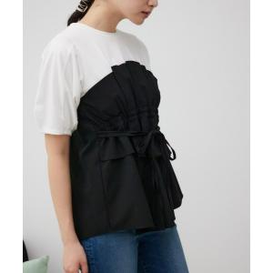 tシャツ ビスチェレイヤードトップス レディースの商品画像