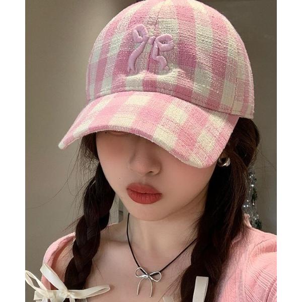 キャップ 帽子 リボン刺繍キャップ レディース メンズ