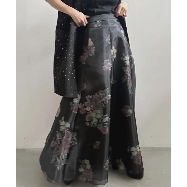 スカート FLOWER ORGANDY FLARE SKIRT