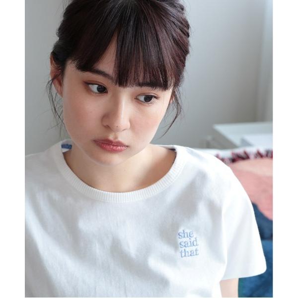 「niko and...」 「she said that」半袖Tシャツ FREE ブルー レディース