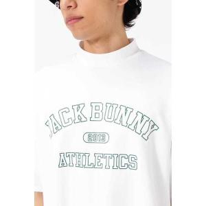 tシャツ Tシャツ メンズ 「Jack Bunny!!」リップルカノコ半袖モックネックカットソー