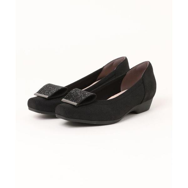 パンプス スクエアトゥモチーフカッターパンプス