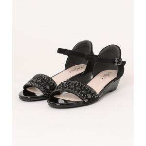 サンダル アンクルストラップウェッジサンダル レディース