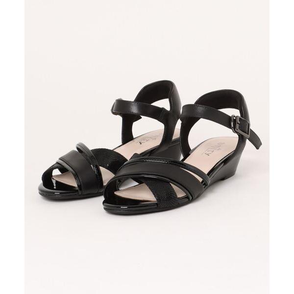 サンダル アンクルストラップウェッジサンダル レディース