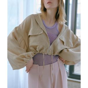 シアーフードブルゾン レディース