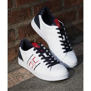 スニーカー メンズ 「TOMMY HILFIGER/トミーヒルフィガー」tmLEWLY シンセティックレザー ローカット ロゴアイコン スニーカー