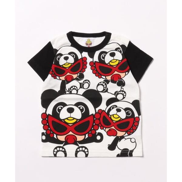 tシャツ Tシャツ キッズ MY FIRST HYSTERIC PANDAMINIパネル半袖Tシャツ