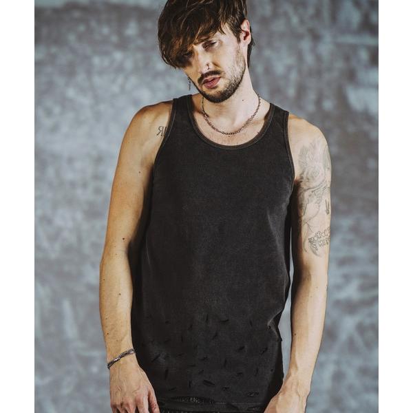 タンクトップ 「NO ID.」Destroy Tank Top / デストロイ タンク トップ メン...