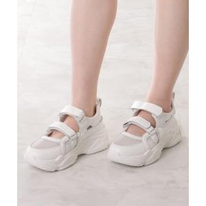 サンダル ボリューミー ベルクロ メッシュ スニ...の商品画像