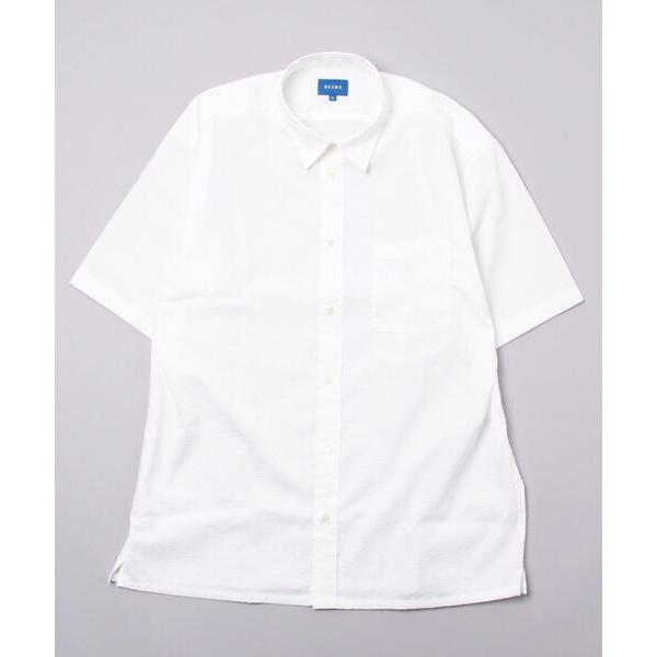 「BEAMS」 半袖シャツ MEDIUM ホワイト メンズ