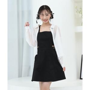 mezzo piano メゾピアノ ハートエプロン風ジャンパースカート＆半袖T