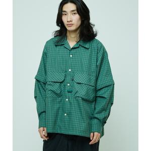 シャツ ブラウス メンズ DAIWA PIER39 TECH SPORTS OPEN COLLAR SHIRTS L/S MINI PLAIDS BE｜zozo