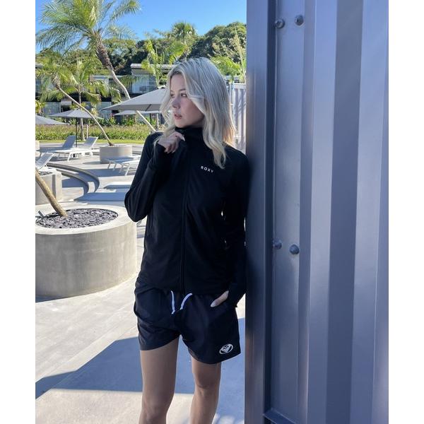 ラッシュガード AURORA STAND/ロキシー長袖ジップアップラッシュガード(水着） レディース