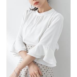 tシャツ Tシャツ レディース ラッフル7分袖ブラウス｜ZOZOTOWN Yahoo!店