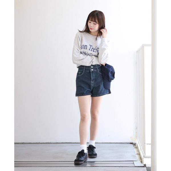 ジーンズ デニム デニムパンツ 台形シルエット デニムキュロット レディース