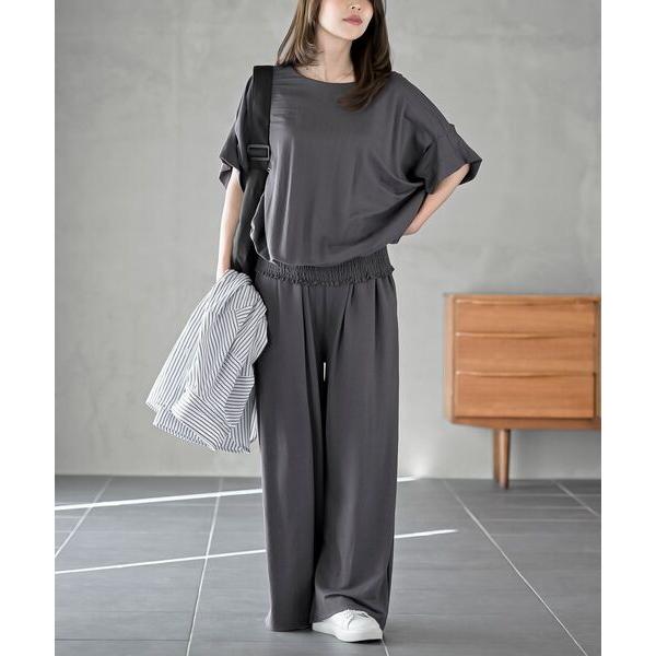 パンツドレス ドルマンプルオーバー＋ワイドパンツセットアップ