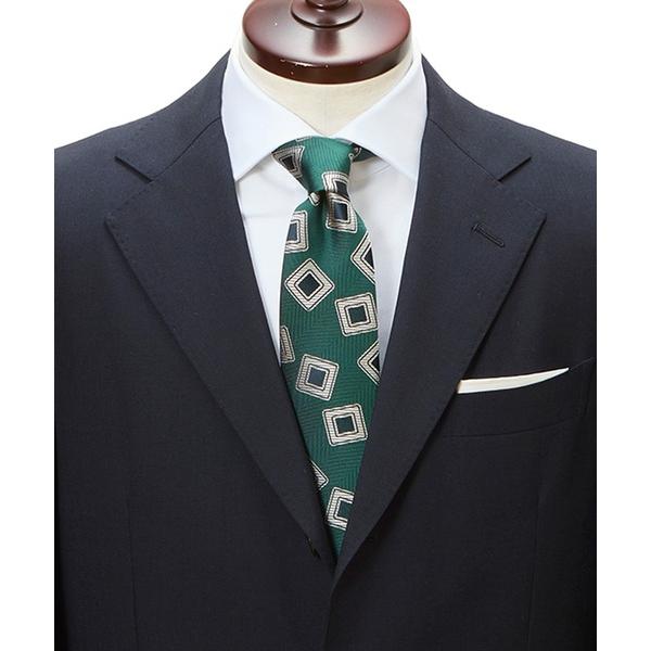 ネクタイ 「CRICKET」クリケット ヘリンボン地 四角柄 小紋ネクタイ