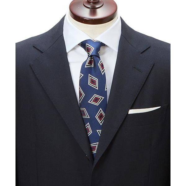 ネクタイ 「CRICKET」クリケット ヘリンボン地 菱柄小紋ネクタイ