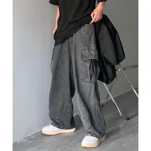 ワイドパンツ カーゴパンツ JAMデニム ワイドストレート バルーンカーゴ メンズ レディース