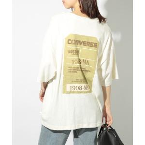 tシャツ Tシャツ レディース 「CONVERSE」ネップスラブグラフィックプリントBIGTee