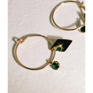 Jewel closet by L&Co. ピアス K10 2連風 フープピアス レディース