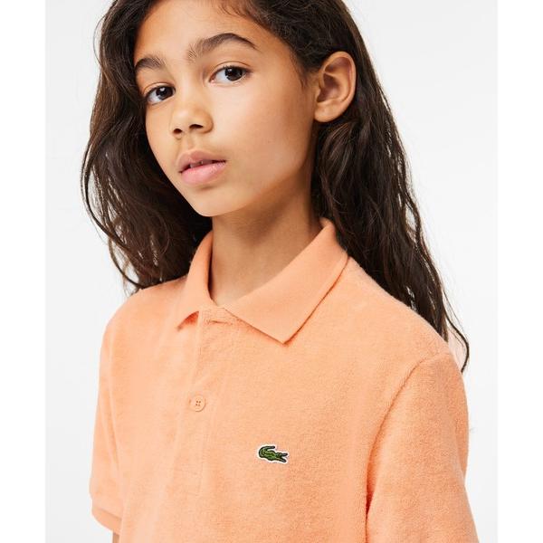 ポロシャツ  オーガニックコットン 肉厚パイル地半袖ポロシャツ キッズ 子供服 男の子 女の子