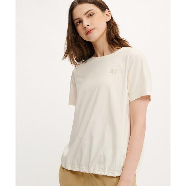 tシャツ Tシャツ レディース UVカット 吸水速乾 ワンポイントロゴクルーネック半袖Tシャツ