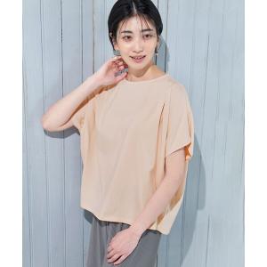 tシャツ 「洗濯機可/UVケア/接触冷感」フレンチスリーブロゴ・カラーTシャツ レディース