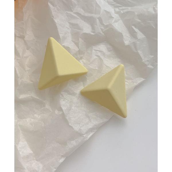 ピアス 「MASHIRO」トライアングルワンポイントピアス 推し色 立体三角形「８色展開」 レディー...
