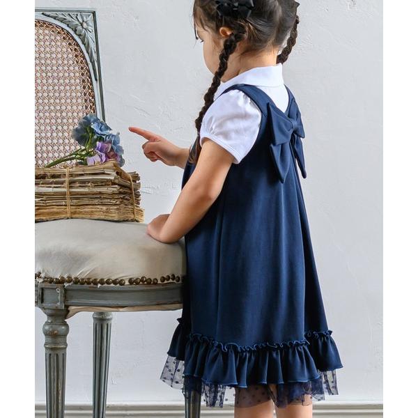 ワンピース 2wayリボンフリルワンピース(80-100cm) キッズ 子供服 女の子
