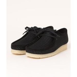 クラークス　ワラビー　オールレザー　ブラック　41 美品 UK7.5(25.5) 】美品クラークス ワラビー レザー黒〈革タグ付