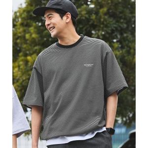 tシャツ Tシャツ メンズ 「THE CRAFT CREW PRODUCTS」ドロスト ファンクショナルファブリック ビッグシルエット ボーダークルー｜zozo