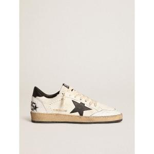 スニーカー Ball Star レディース ホワイトナッパレザー ブラックスター レディース