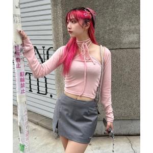 カーディガン 「Uglyshadow」BEADS TIE CARDIGAN SET / 「アグリーシャドウ」ビーズネクタイセット長袖カーディガン レデ