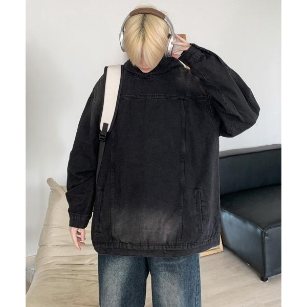 パーカー 「FVLMEN」vintage wash denim pullover parka/ビンテ...