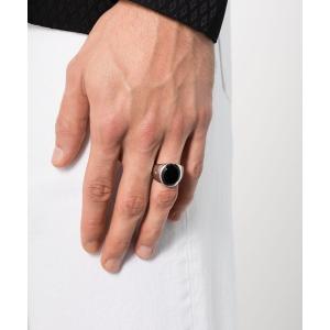 レディース ネックレス 「TOMWOOD/トムウッド」Oval Black Onyx(M) シルバーリング 指輪｜zozo