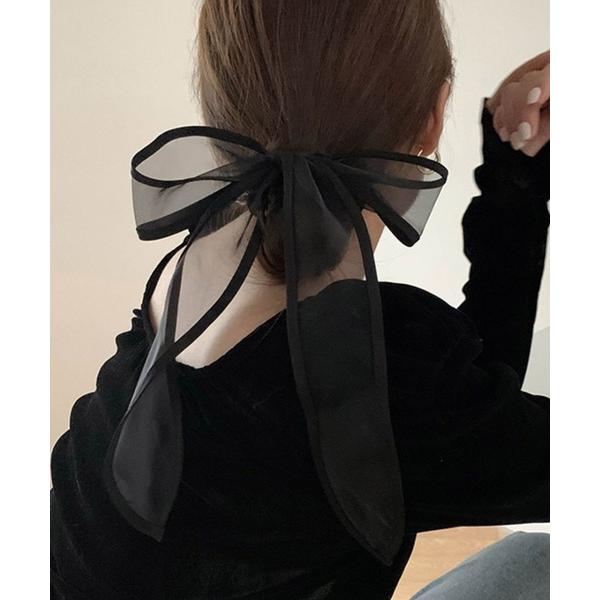 シュシュ チュールリボンシュシュ