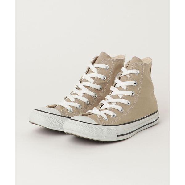 「CONVERSE」 ハイカットスニーカー 24.5cm ベージュ レディース